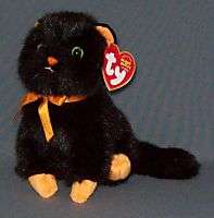 TY STORE Beanie JINXY Black Halloween Cat Rare 7 MWMT  
