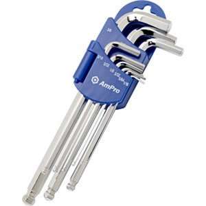   Ball Point Fractional 9 Pc. Magnetic Hex Wrench Set