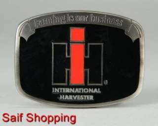   International Harvester IH Farm Tractor Diecast Cowboy Belt Buckle
