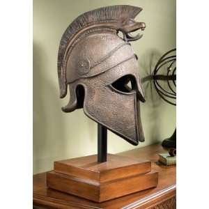 Macedonian Battle Helmet Museum Sculpture 