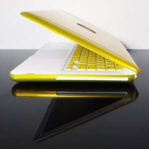 TopCase Metallic Solid Yellow Hard Case Cover for New Macbook White 13 