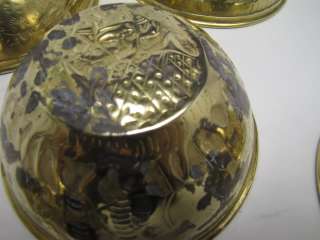 Vintage Set Of Five Brass Decor Bowls  