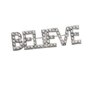  Pack of 6 Believe Jewel Encrusted Pin