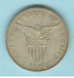 PHILIPPINES ONE PESO 1903 S #74 SHIPS FREE IN THE US  