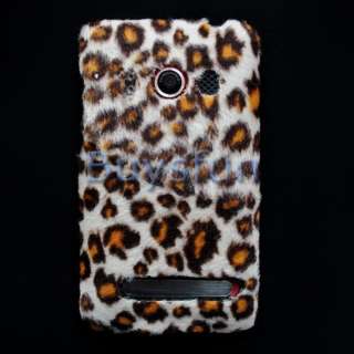 Brown Leopard print faux fur Hard Cover Case Skin for HTC EVO 4G 