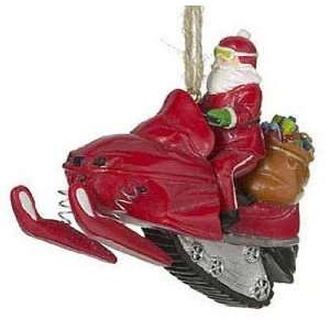  Santa on Snowmobile Christmas Ornament: Sports & Outdoors