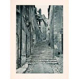  1904 Photogravure Blois Loire et Cher Street Stairway 