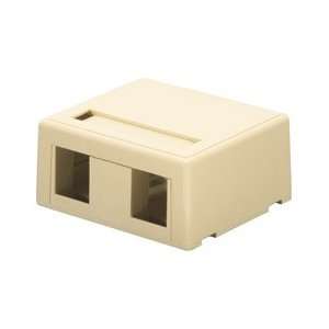  Wired Home KBGD7 Keystone Surface Mount Box 2 Port Ivory 