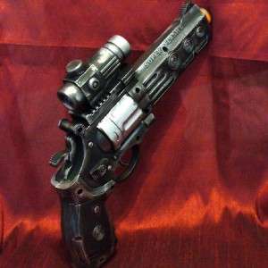 Steampunk cyber gothic gun pistol Victorian laser LIGHT  