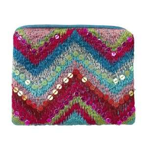 Lisbeth Dahl Turquoise Purse with Embroidery Sequins