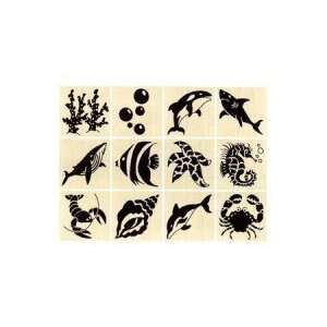  Sea Life Wooden Stamp Set Toys & Games