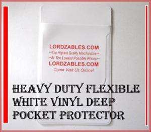 HD Stay Flexible White Vinyl Pocket Protector NEW  