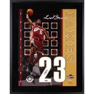  LeBron James Cleveland Cavaliers Framed Autographed Numbers 