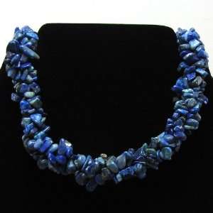  Natural lapsi chip bead necklace 15 twist