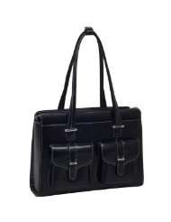 Mcklein Alexis Italian Leather Ladies Briefcase (96545) (Black)