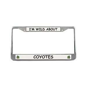  Coyote License Plate Frame (Chrome): Patio, Lawn & Garden