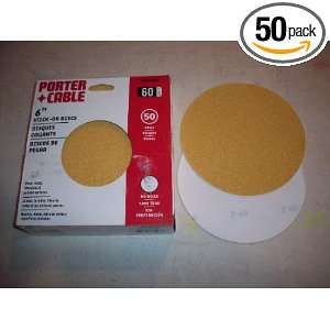 Porter Cable 726000650 6 Inch 60 Grit No Hole Adhesive Backed Sanding 