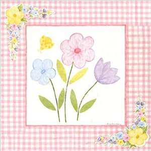 Art 4 Kids 21403 Gingham Flowers I Wall Art Picture Type Contemporary 
