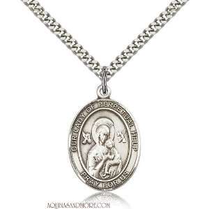  Our Lady of Perpetual Help Large Sterling Silver Medal 