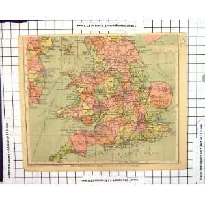 Antique Map England Isle Wight British Isles Physical Ireland Nigeria 