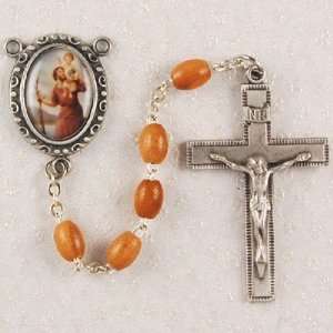 St. Christopher Rosary Rosaries Deluxe Crucifix & Center St. Patron 