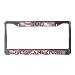 God Bless America Army License Plate Frame by CafePress