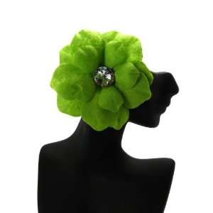 Basketball Wives POParazzi Inspired LG Flower Cloth Earrings HE1170GRN 