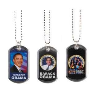  Barack Obama Dog Tag Necklaces Set of 3 