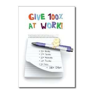 100 Percent Funny Happy Birthday Greeting Card: Office 