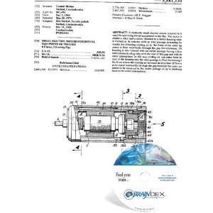 NEW Patent CD for SMALL ELECTRIC MOTORS FOR DENTAL EQUIPMENT OR THE 
