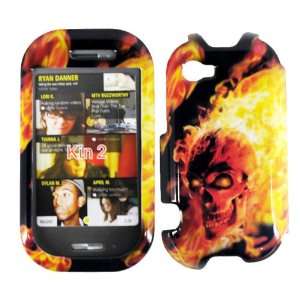   Kin 2 Accessory   Fire Skull Designer Hard Case Cover Cell Phones