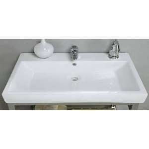 Empire Industries M40W1 Milano 40 Single Hole Ceramic Sink in White 