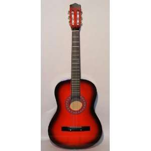  38 Inch Starter Beginners Red Acoustic Guitar with eBook 