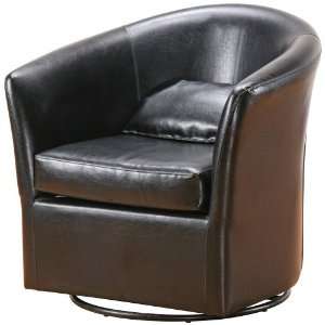    Morris Modern Dark Brown Swivel Tub Chair: Home Improvement