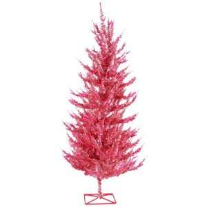  Christmas Lite Co. 6008 40pk 4 ft. Pre Lit Pink Vogue Tinsel Tree 
