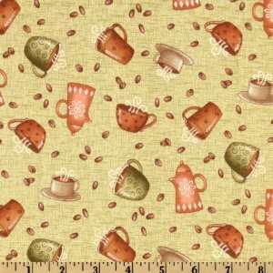  44 Wide Cafe Bistro Toss Sage Fabric By The Yard: Arts 