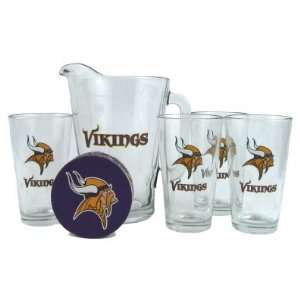 Minnesota Vikings Pint Glasses and Beer Pitcher Set  Minnesota 