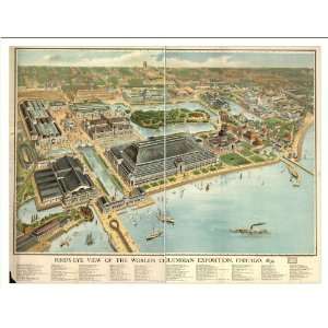  Columbian Exposition, Chicago, Illinois, c. 1893 (L) Panoramic Map 