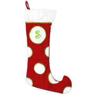   Christmas Stockings   Red & White   Personalized Free!: Home & Kitchen