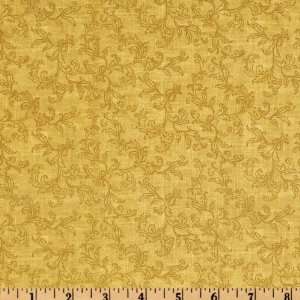   Roost Scroll Antique Gold Fabric By The Yard: Arts, Crafts & Sewing