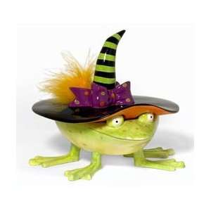  D56 Halloween Krinkles Halloween Frog Candy Dish (Retired 