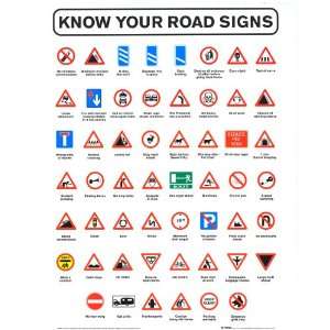   Know Your Road Signs   Party/College Poster   16 x 20