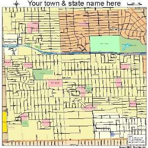  Street & Road Map of Oak Park, Michigan MI   Printed 