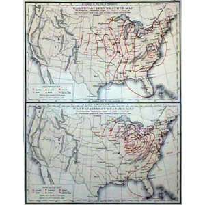   Map of United States Weather on Sept. 28, 1872: Kitchen & Dining
