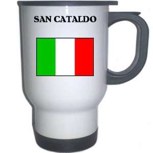  Italy (Italia)   SAN CATALDO White Stainless Steel Mug 