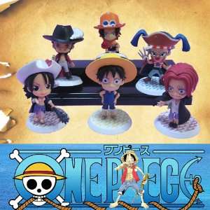   Anime One Piece Pirates Ace Luffy Nicole PVC Figure Set #1: Everything