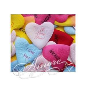  100 Personalized Wedding Valentine Love Silk Hearts Mix 