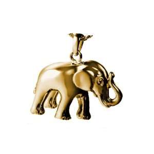   Elephant Never Forgets Cremation Jewelry in 14k Gold Plating Jewelry