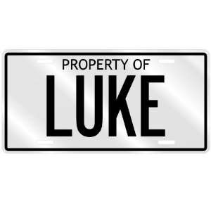 PROPERTY OF LUKE LICENSE PLATE SING NAME 