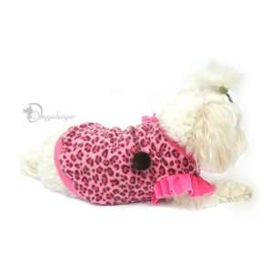  Leopard Pink Doggie Vest  Size Small
